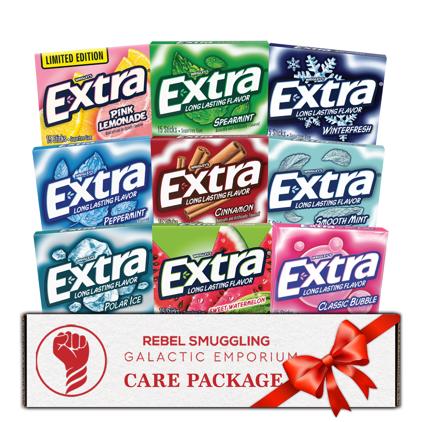 Extra Gum Variety Pack - 9 Sugar Free Gum Flavors Bulk Pack