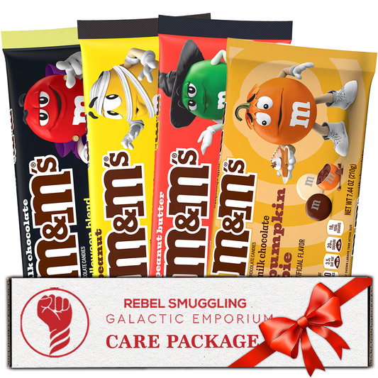 M&M's Halloween Chocolate Candy Pieces Variety 4 Pack Gift Basket Set- Includes Peanut and Peanut Butter, Pumpkin Pie, and Milk Chocolate by Rebel Smuggling Galactic Emporium