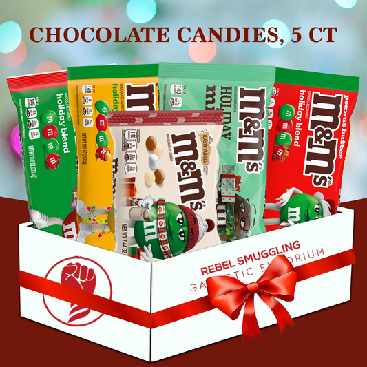 M&M's Holiday Variety Pack of 5- Milk Chocolate, Peanut Chocolate, Mint Chocolate, Toasty Vanilla White Chocolate, Peanut Butter Chocolate