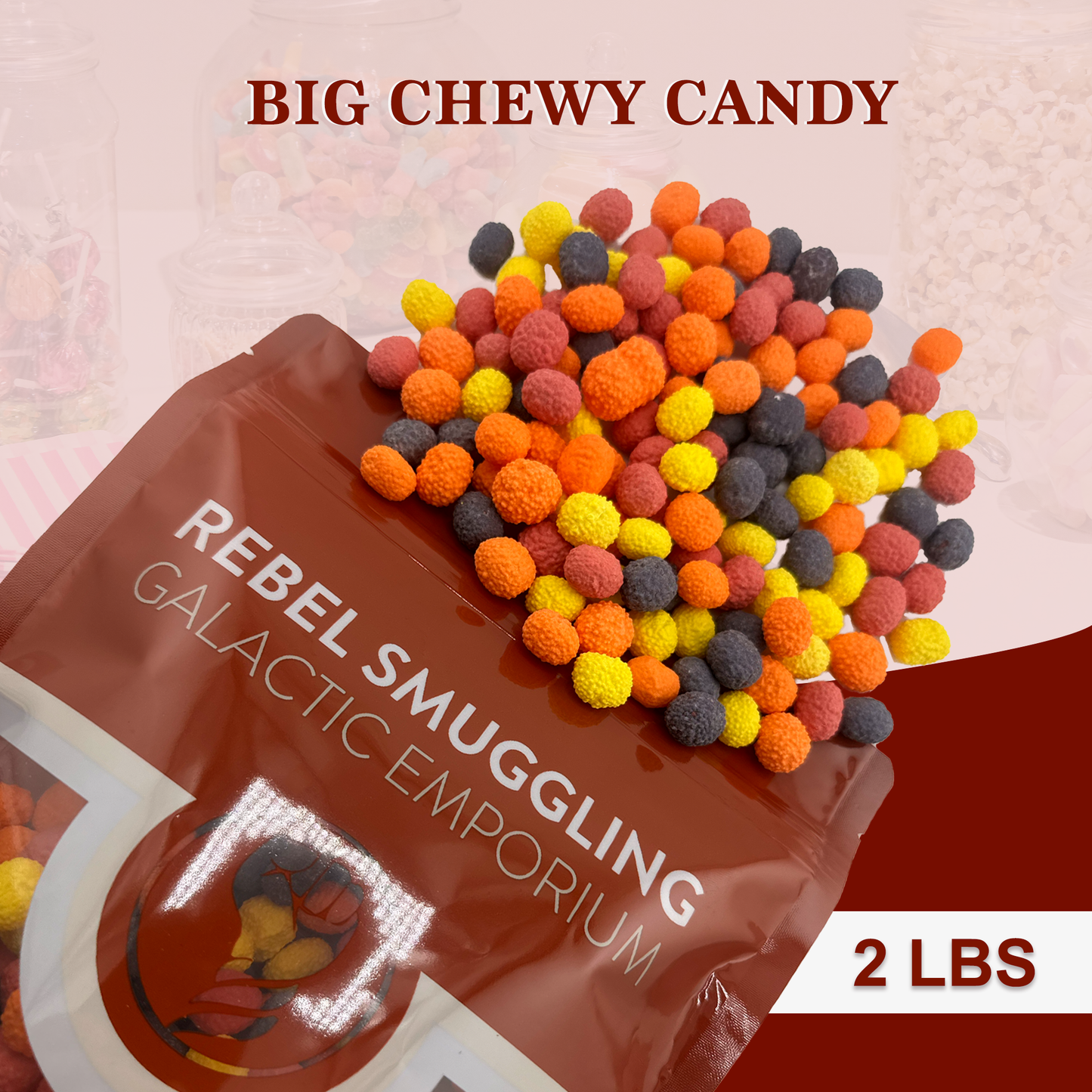 Big Chewy Candy Pebbles Bulk 2 LB Bag by Rebel Smuggling Galactic Emporium.