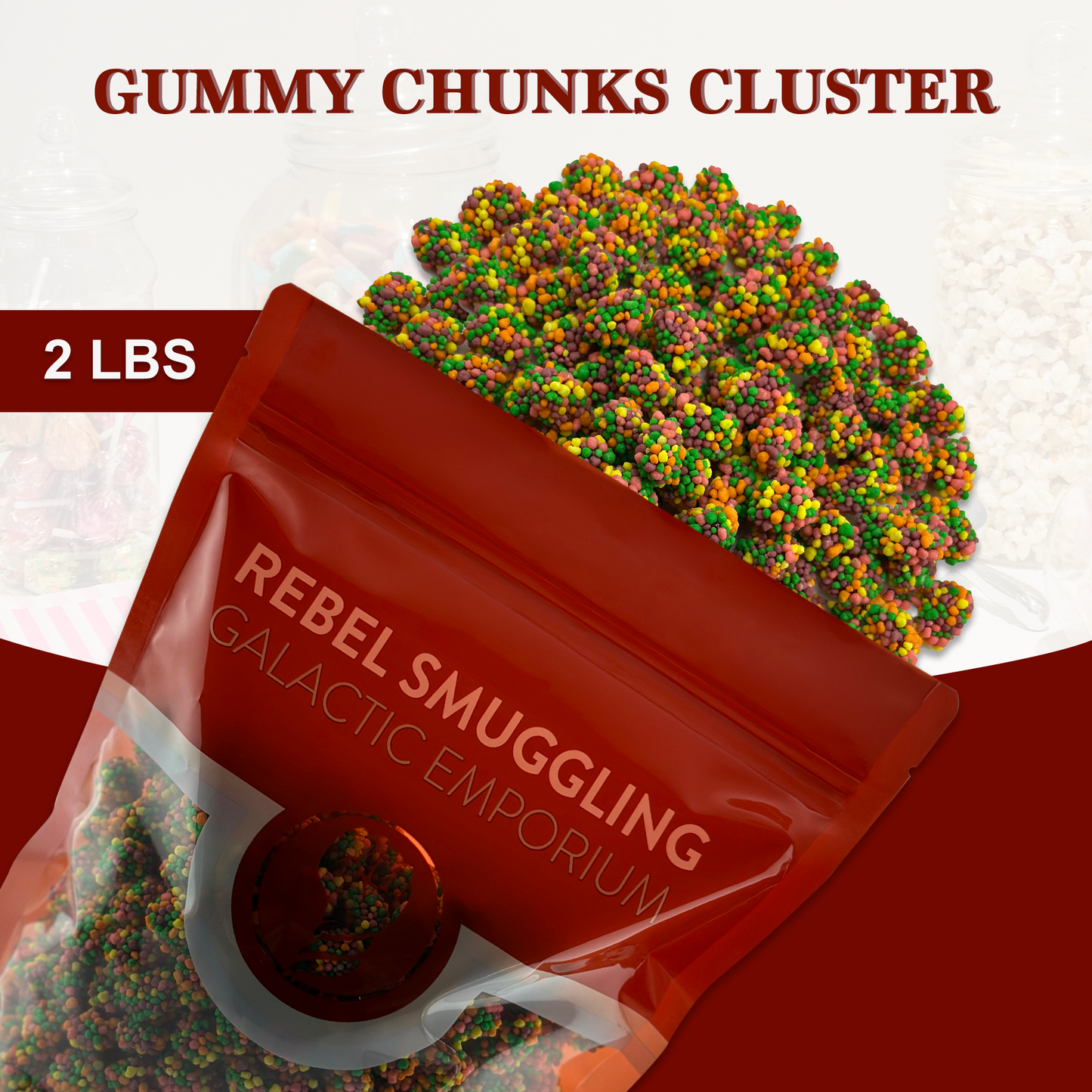 Gummy Chunks Candy Bulk 2LB Bag by Rebel Smuggling Galactic Emporium