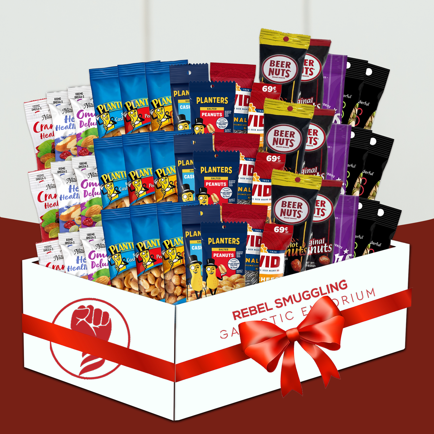 Nuts Variety 48 Pack Care Package Gift Basket by Rebel Smuggling Galactic Emporium
