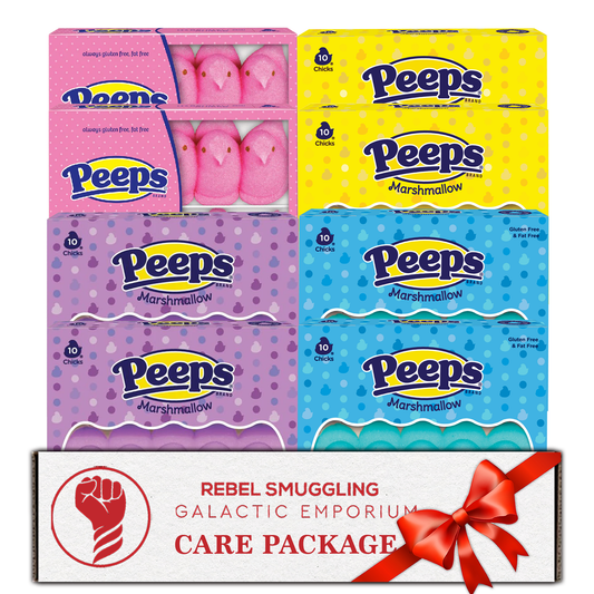 Easter Marshmallow Candy Variety 8 Pack (80 Chicks Total) Gift Basket Care Package by Rebel Smuggling Care Package