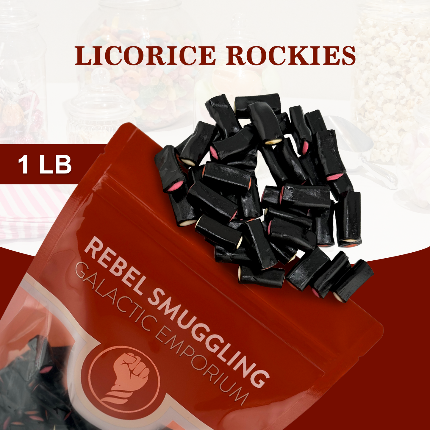 Licorice Rockies Candy Bulk 1lb Bag by Rebel Smuggling Galactic Emporium