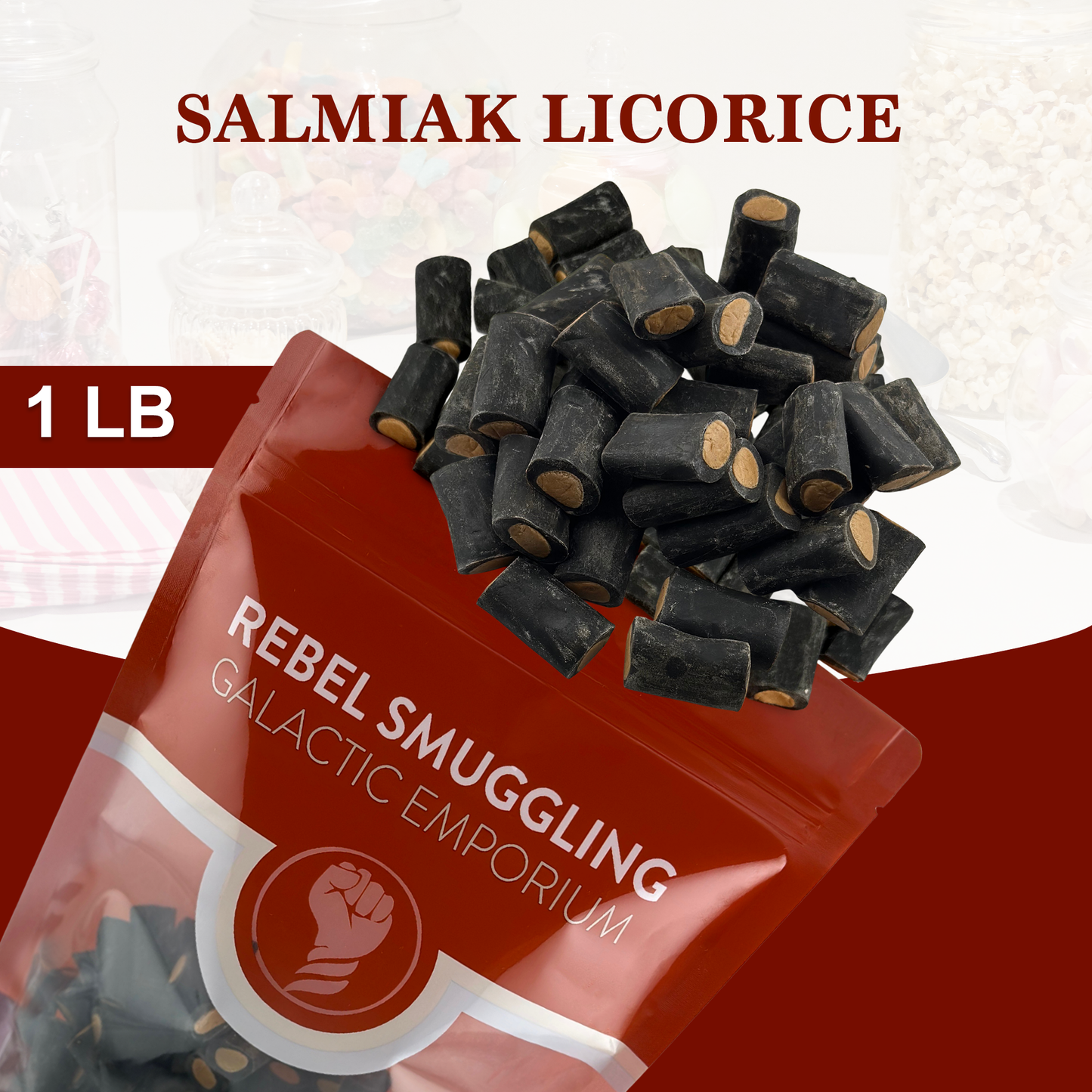 Salmiak Licorice 1lb Bulk Bag by Rebel Smuggling Galactic Emporium