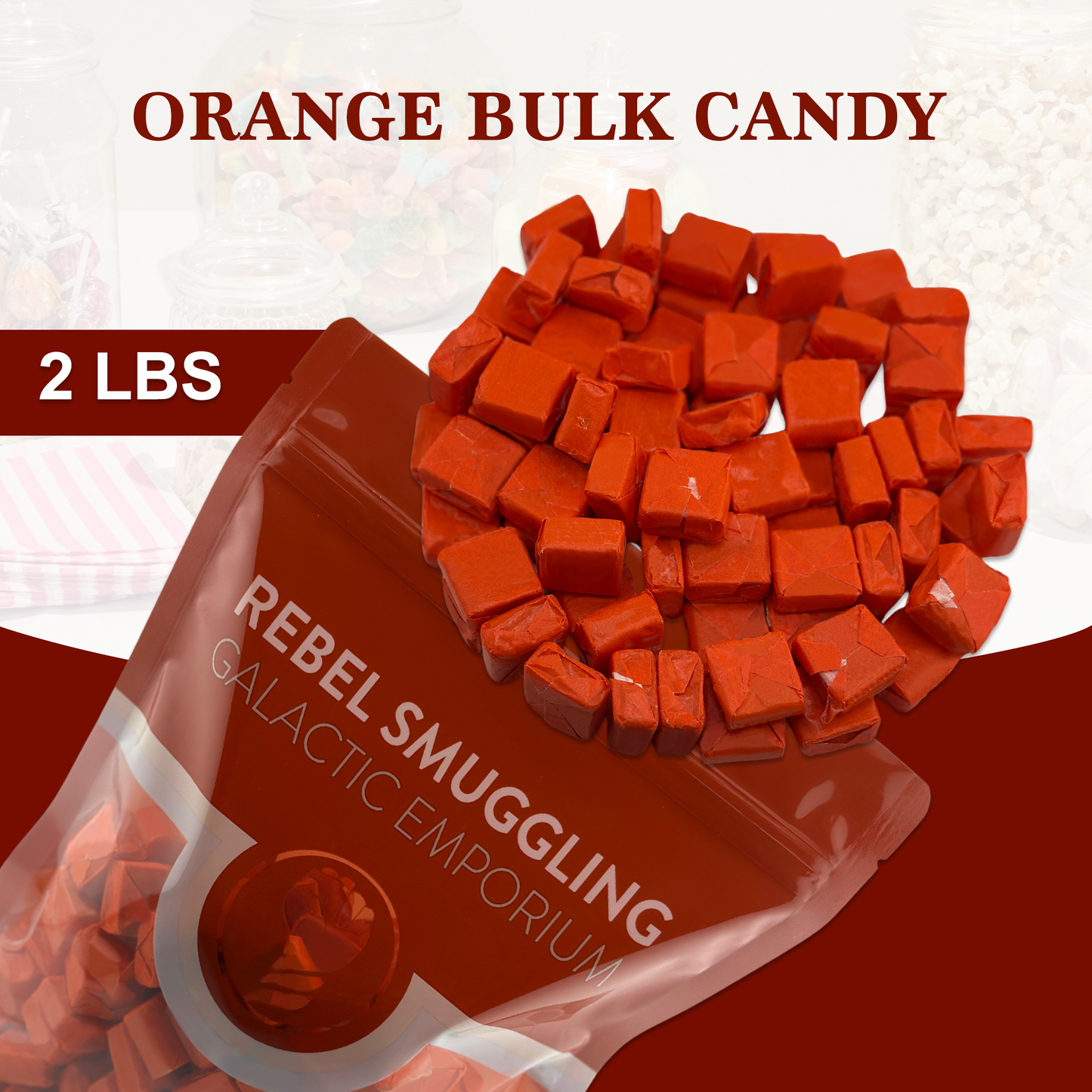 Starburst Bulk Candy, Orange, 2lb Bag