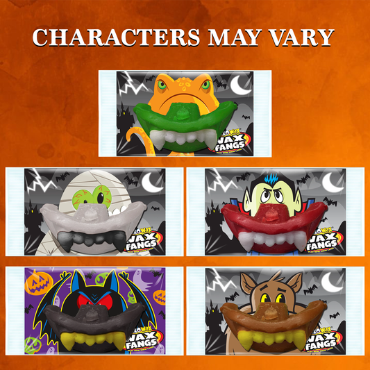 Halloween Spooky Wax Fangs Bulk 12 Pack Variety of Monster, Mummy, Vampire, Bat by Rebel Smuggling Galactic Emporium