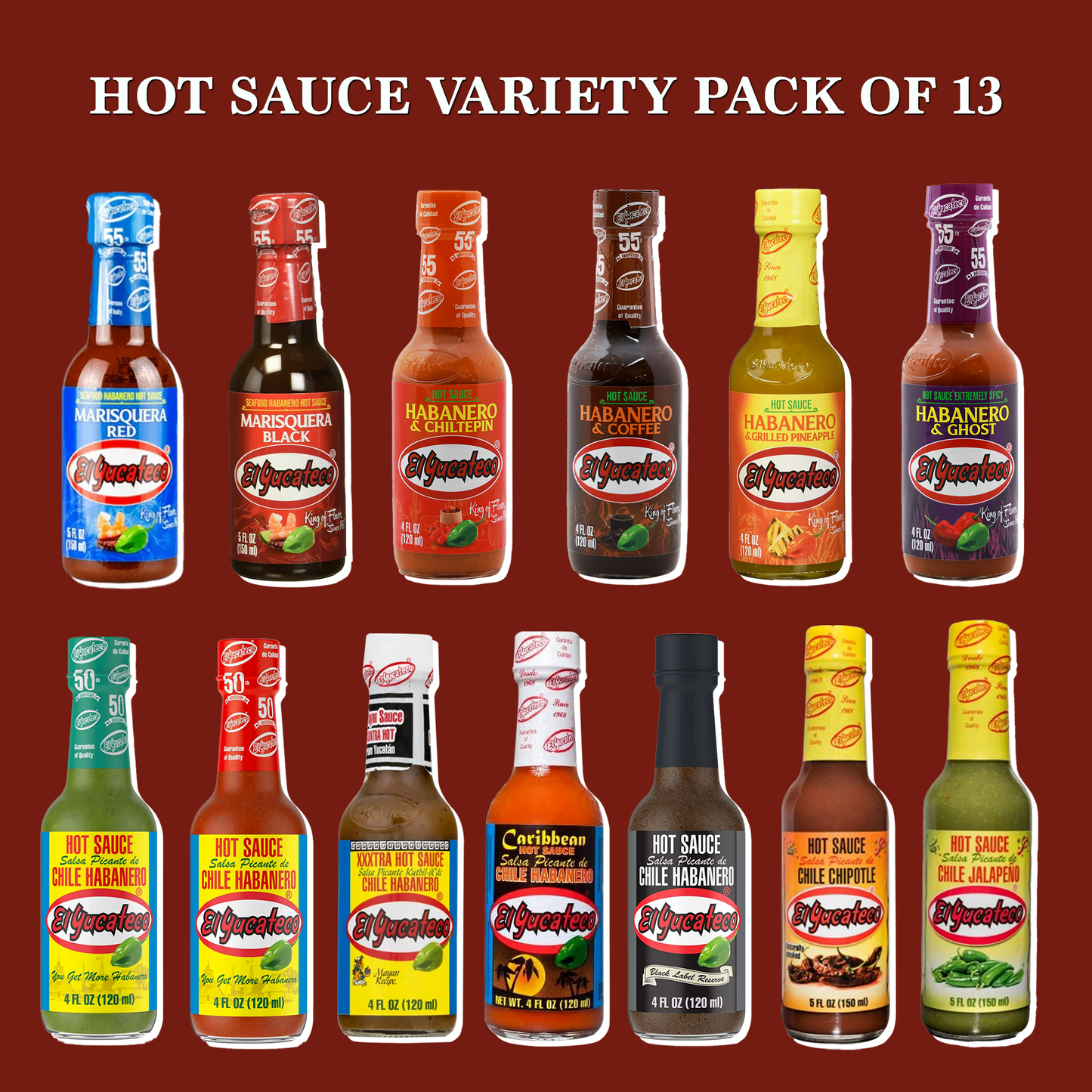 Hot Sauce Variety 13 Pack Gift Basket Care Package by Rebel Smuggling Galactic Emporium