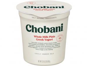 Chobani Greek Yogurt Whole Milk 5% Plain 32oz (PACK OF 6)