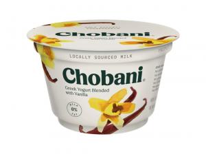 Chobani Vanilla Blended Non Fat Greek Yogurt 5.3oz (PACK OF 12)