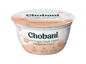 Chobani Greek Yogurt Low-Fat Clingstone Peach 5.3oz (PACK OF 12)