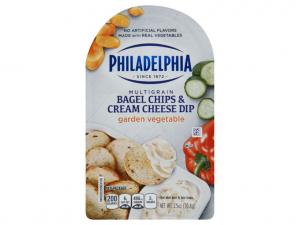 Philadelphia Garden Vegetable Bagel Chips and Cream Cheese Dip,