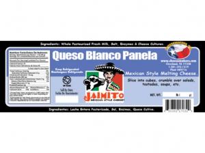 Jaimito Mexican Style Barra Queso Blanco Panela Cheese 5lbs (PACK OF 4)