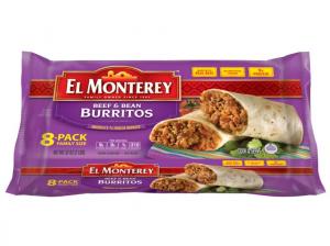 El Monterey Burrito Beef Bean 4 Ounce Retail Pack 2lbs (PACK OF 8)
