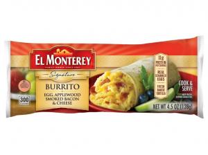 El Monterey Burrito Egg & Cheese Bacon Individual Wrappd 4.5oz (PACK OF 24)