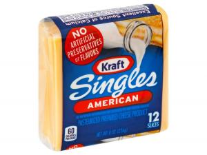Kraft Cheese American Individually Wrapped Slices 8oz (PACK OF 12)