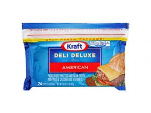 Kraft Deli Deluxe American Sliced Cheese 1lbs (PACK OF 12)