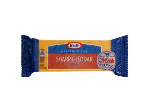 Kraft Sharp Cheddar Chunk Cheese 8oz (PACK OF 12)