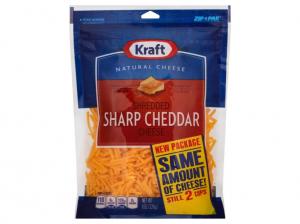 Kraft Natural Shredded Sharp Cheddar Cheese 8oz (PACK OF 12)
