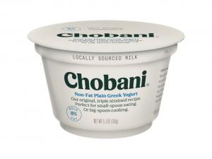 Chobani Plain Non Fat Yogurt 5.3oz (PACK OF 12)