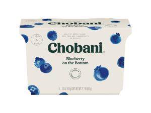 Chobani Non-Fat Greek Yogurt Blueberry on the Bottom 21.2oz (PACK OF 6)