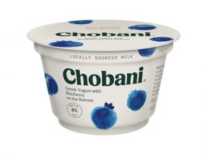 Chobani Non-Fat Greek Yogurt Blueberry on the Bottom 5.3oz (PACK OF 12)