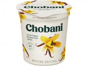 Chobani Greek Yogurt Non Fat Vanilla Blended 32oz (PACK OF 6)