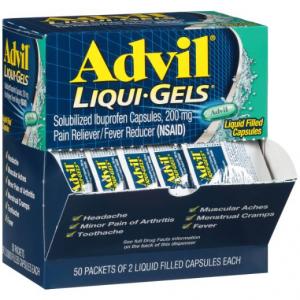 Advil Liqui-Gels Pain Reliever Fever Reducer Capsules 50Count (PACK OF 24)