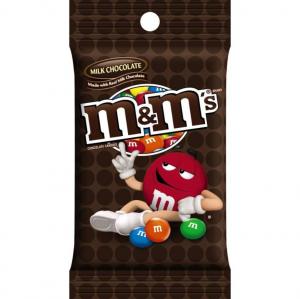 M&M'S Milk Chocolate Candy, Real Chocolate Blend (5.3 Oz. Peg Bag, 12 Per Case)