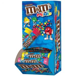 M&M's Milk Chocolate Minis Candy, 1.08-Ounce Tubes (Pack of 24)
