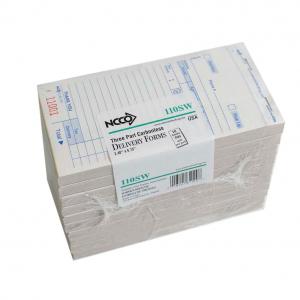 National Checking 110SW 3 Part Form Delivery Guest Check - White