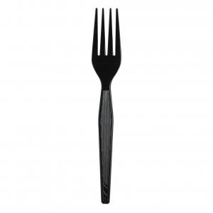 Dixie Products Plastic Cutlery Heavyweight Black Forks (1000 Pk)