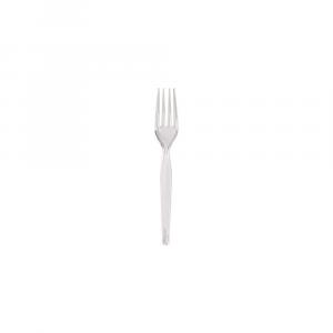 Dixie FH017 Clear Medium-Weight Plastic Fork - 1000 / CS