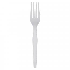 Dixie White Heavy Weight Polystyrene Fork, 7.125 inch -- 1000 pe