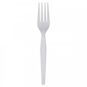 Dixie FH207 Plastic Cutlery, Heavyweight Forks, White, 100/Box