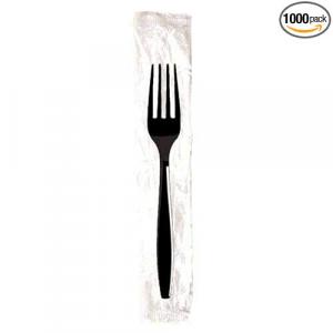 Dixie Black Heavyweight Polypropylene Individually Wrapped Fork