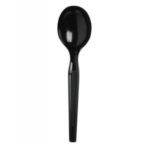Dixie Black Medium Weight Polystyrene Soup Spoon (PACK OF 1000)