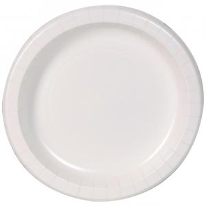 Dixie Basic White 8.5 Inch Paper Plates with Printed Resale 125count (PACK OF 4)