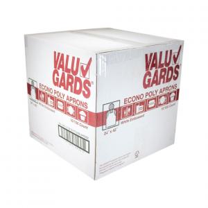 Valugards 304663100 Apron Economy Poly Embossed White Light Duty