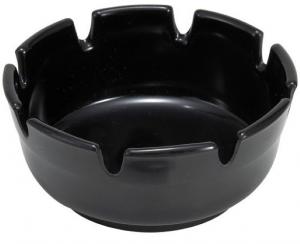 Winco 4 Inch Diamond Black Ashtray 1Dozen (PACK OF 1)