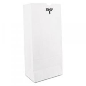 AJM Packaging Bleached Grocery Bag - 500 per case.