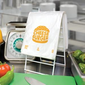 Hgi 303679600 Bag High Density Saddle Printed Cheeseburger Bag 1