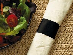 Hoffmaster Black Pa/ Napkin Band, 4.25 x 1.5 inch - 5000 / case.