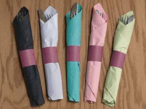 Hoffmaster 883063 Band, Napkin Flat Burgundy 1.5X4.25 Paper Shri