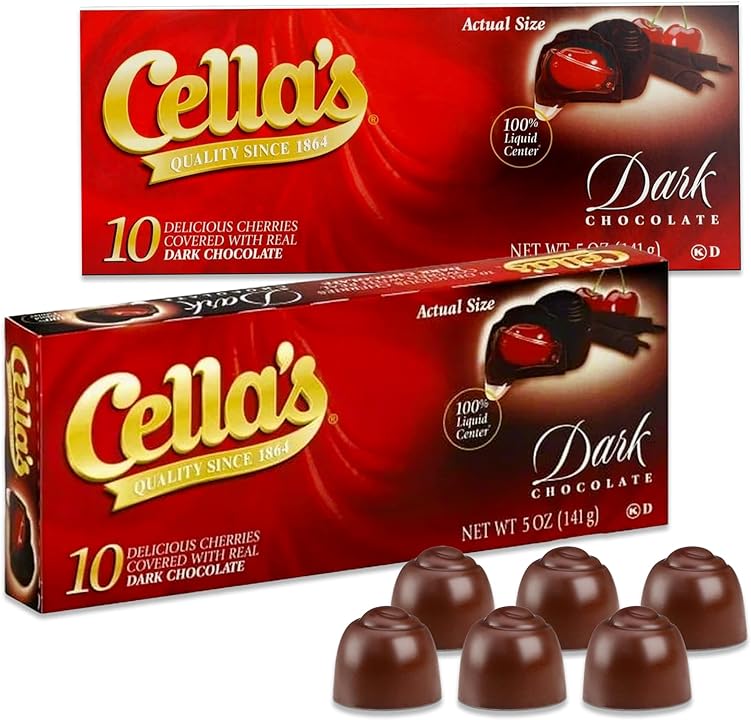 Cella's Dark Chocolate 10ct Pack of 2 (20 cherries Total)