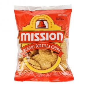 Mission Foods White Round Tortilla Chips, 3 Ounce (Pack of 48)