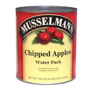 Knouse Foods Musselmans Deluxe Chipped Apple, 104 Ounce - 6/case.