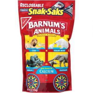 Barnum's Animal Crackers, 8-Ounce Snak-Saks (Pack of 12)