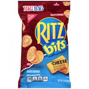 Ritz Bits Cheese Cracker Sandwiches - Big Bag, 3 Oz (Pack of 12)