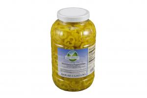 Bay Valley Mild Banana Pepper Rings, Bulk Size Case (1 Gallon, 4 Per Case)